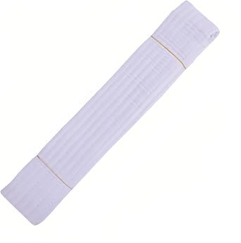 Premium 220cm/87 White Martial Arts Belt for Taekwondo Karate Judo - Double-Layered Cotton Core