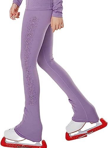 Exercício Correndo Calças de patinação artística, calças de treinamento de patinação para meninas de