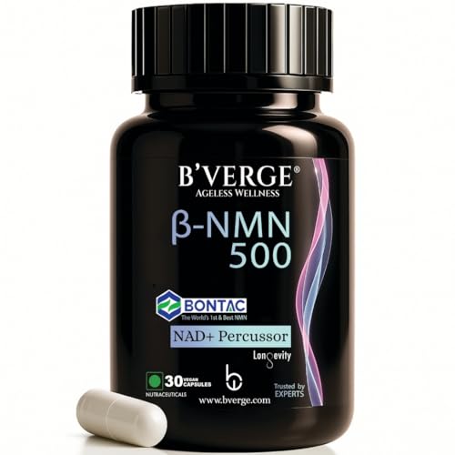 Image of BVERGE NMN Supplement 500mg |100% Purity | BONTAC Pro NMN World's Most Trusted & Trusted by Experts | Healthy Ageing | Repair Cells | Boost NAD+ | Enhance Muscle | Neuro Function (500MG 30 Capsules)
