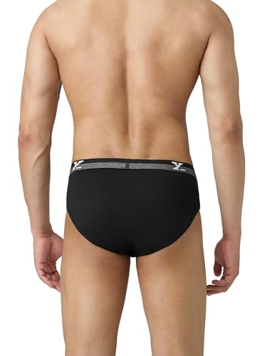 Image of XYXX Men's Aero 100% Super Combed Cotton Regular Fit Solid Anti Bacterial Briefs with No Marks Waistband (Pack of 3)