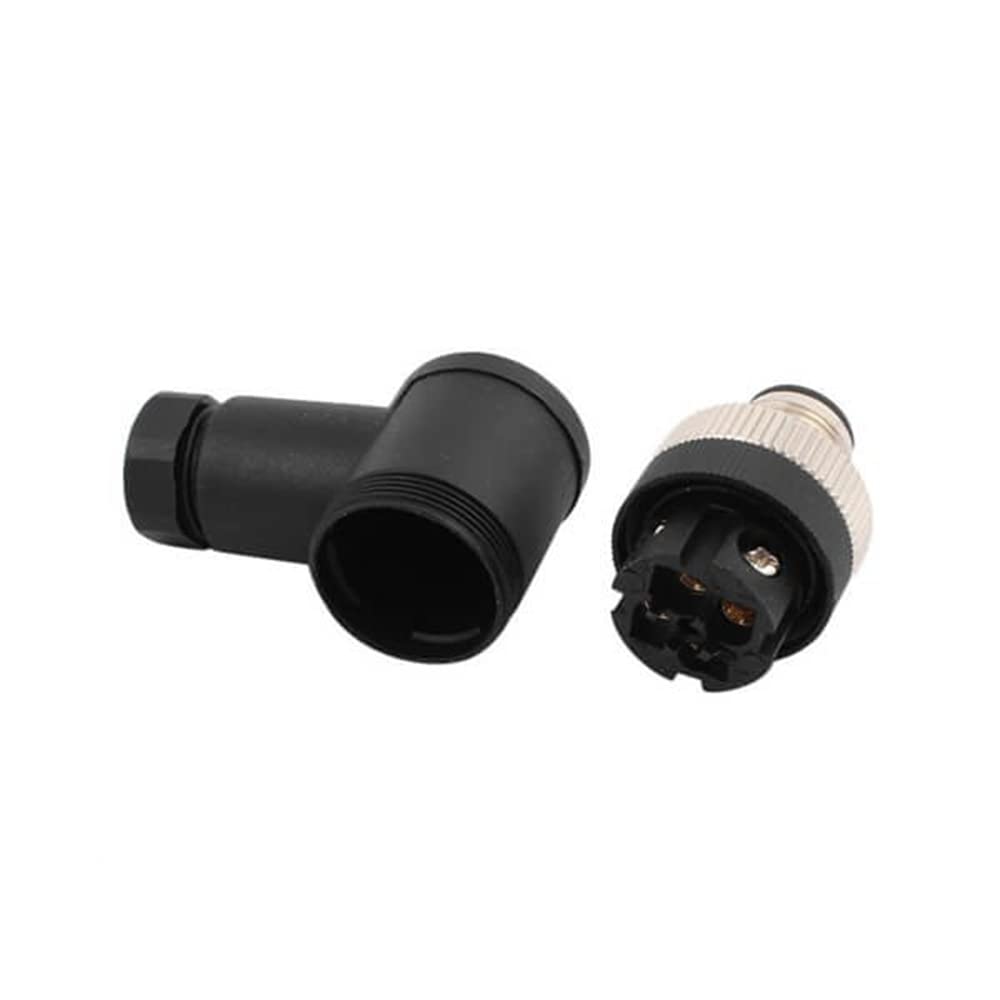 Elecbee 4 Pin M12 Male Female Screw Connection 90 - View #2