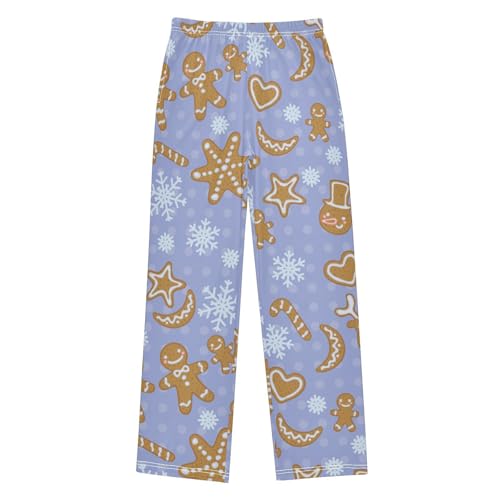Boys' Pants Gingerbread Men Xmas Cookies Long Bottoms Jogger Pants Elastic Waist Trousers with Pockets S-XL