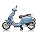 Light Blue 12V Vespa GTS Super Sport Ride-On for Kids 3-8, Licensed Vespa Electric Motorcycle with Realistic Sounds, Working Lights, Training Wheels, Treaded Tires, 66 lbs Capacity, 1-Year Warranty