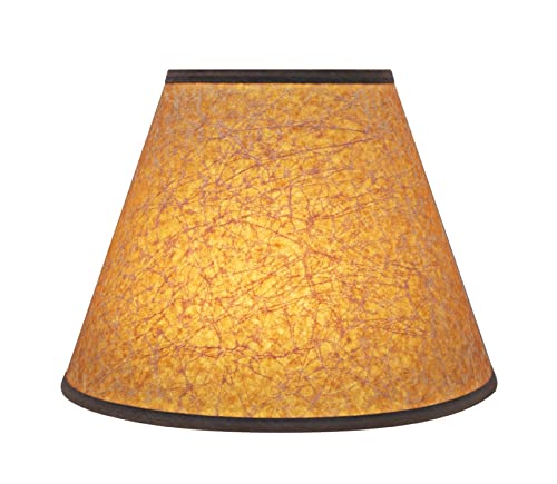Image of Aspen Creative 32622 Transitional Empire Shape Spider Construction Lamp Shade in Cider Brown, 6 inch Top x 12 inch Bottom x 9 inch Slant Height