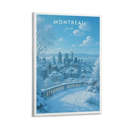 Montreal Travel Print Poster Canvas Wall Art Picture Framed