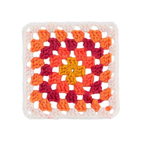 Red Heart All in One Granny Square Soft White, Citrus Twist Yarn, 3 Pack of 250g/8.8oz, 100% Acrylic, #4 Worsted (Medium) - Image 2