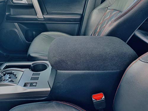 Auto Console Covers-Fits The Toyota 4-Runner 2010-2014 Center Console Center Armrest Cover Car Cover Lid Cover Fleece Fabric Made In The Usa-Black #TOP26