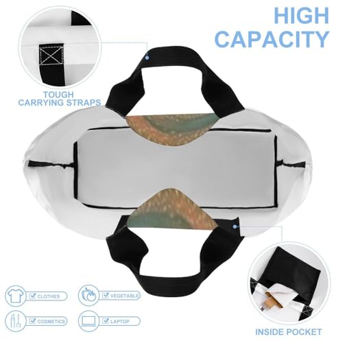 Women's Multi-Functional Shopping Bag，Brook Trout Fly Fishing Printing Messenger Bag Shoulder Bag for Travel, Work, Shopping & Parties with Inner Pocket, Grocery Bag Lightweight & Water-Resistant4