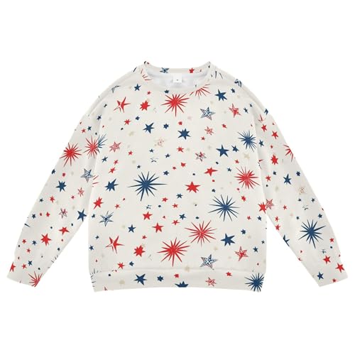 Use 4th July Stars Kids Boys Sweatshirts Hoodies Long Sleeve Sweatshirt With Hoodie Party 4T