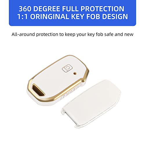 Funda para llave Kia de diseño premium blanco para protector inteligente 3