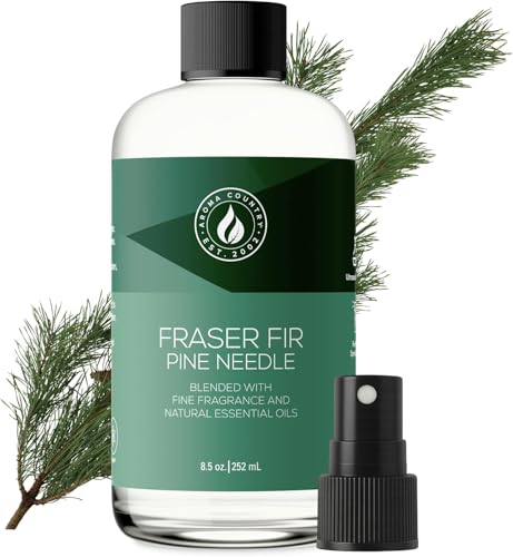 Aroma Country Fraser Fir Christmas Tree Diffuser Oil - Luxury Essential Oils for Diffuser Refill & Air Freshener Room Spray - Natural Home Fragrance Pine Needle Scented Oil for Diffusers (8.5 Fl. oz)