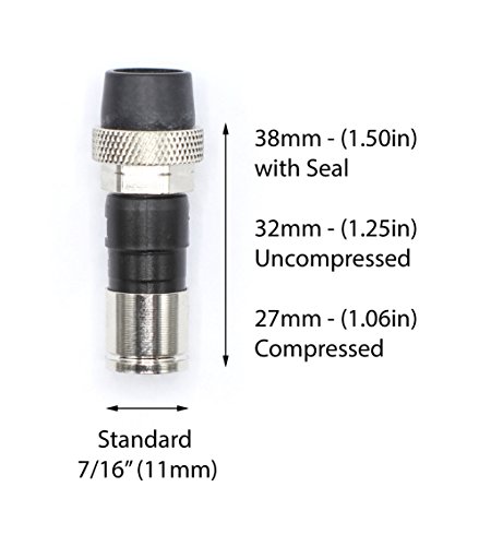 Coaxial Cable Compression Fitting Connector - For Rg6 Coax Cable - With Weather Seal O Ring, Weather Boot, And Water Tight Grip (10 Pack) #TOP2