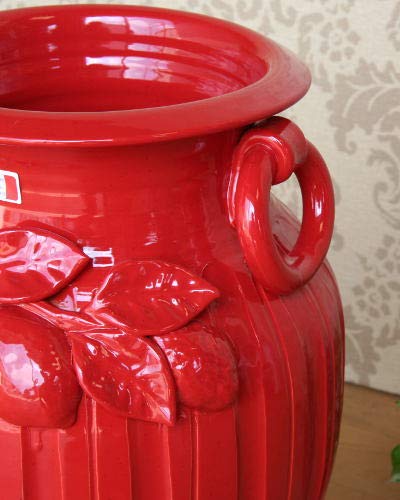 Amazon｜イタリアンレッドが素敵なレモンモチーフの傘立て 陶器