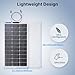 Topunive 100W 12V Flexible Solar Panel 9BB Monocrystalline Cell 12 Volt Semi-Flexible for Marine RV Trailer Boat Cabin Van Car Uneven Surfaces 12V Battery Charge
