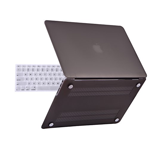 HDE Plastic Hard Shell Case for MacBook Air 13 Inch (Models: A1369/A1466), Gray