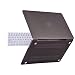 HDE MacBook Air 13 inch Case Soft Touch Matte Plastic Hard Case with Keyboard Cover (Models: A1369 and A1466), Gray