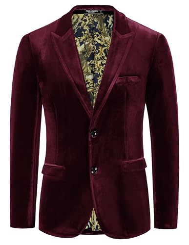 Blazer en velours veste à paillettes pour homme élégant costume chic Noël XL