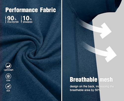 Image of SWISSWELL Men's Polo Shirts Short Sleeve Golf Polo Casual Athletic Fast Dry Shirts for Running Tennis Hiking