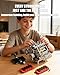 MOCBURIKU V8 Engine Building Set, Build Your Own Mini V8 Model Engine Kit That Run with Battery and Motor, 8-Cylinder Car Model Engine Building Toys for Adults Kids Age 14+ (1079PCS)