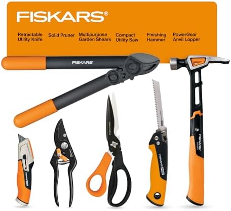 Fiskars Home Essentials Tool Kit with PowerGear Lopper, Shears, B...