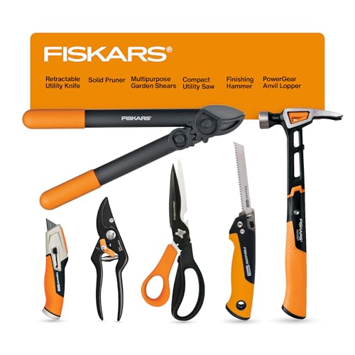 Fiskars Home Essentials Tool Kit with PowerGear Lopper, Shears, B...