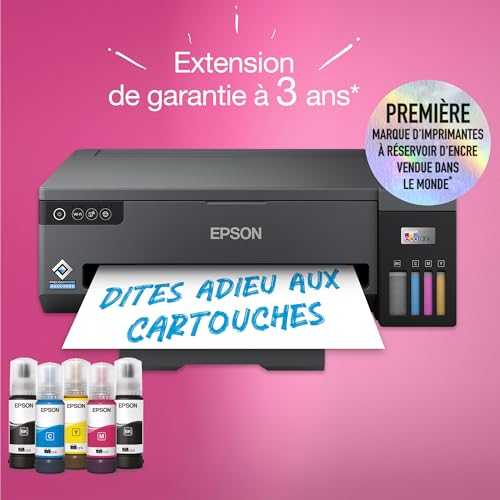 Epson EcoTank ET-14100 Imprimante Photo A3+ 4 Couleurs, WiFi, Mobile Printing, Réservoir d'encre Rechargeable, Kit d'encre d'origine + Bouteille Noire supplémentaire