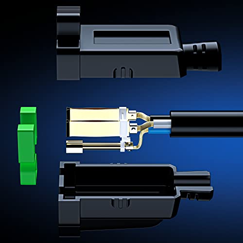 image for Maximm 2 Ft, 2 Pack, Black with Green Indicators Extension Cord, 16 AW