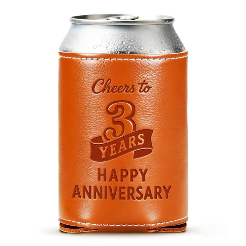 Leather 3 Year Anniversary Wedding Gifts for Him Men Third Anniversary Gift
