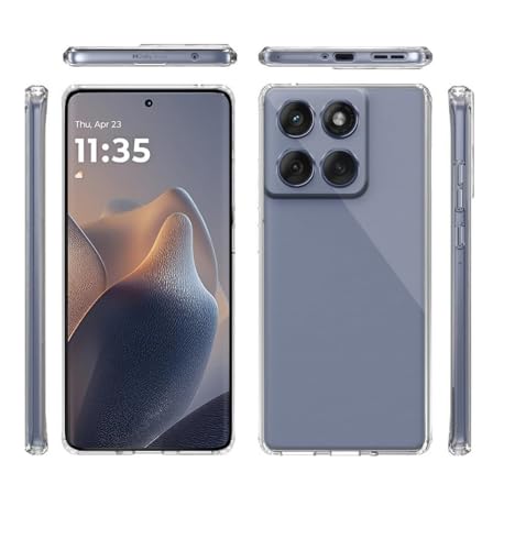 Image of COVERBLACK Flexible Rubber Case Back Cover for Compatible Model with Motorola Moto Edge 60 Stylus - Transparent