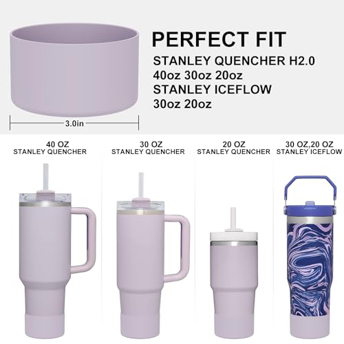 Image of Affute Protective Silicone Boot for Stanley Quencher H2.0 40 30 20 oz & IceFlow Flip 30 20 oz, BPA Free Anti-Noise Anti-Scratch, Stanley Cup Protector Sleeve Cover Boot