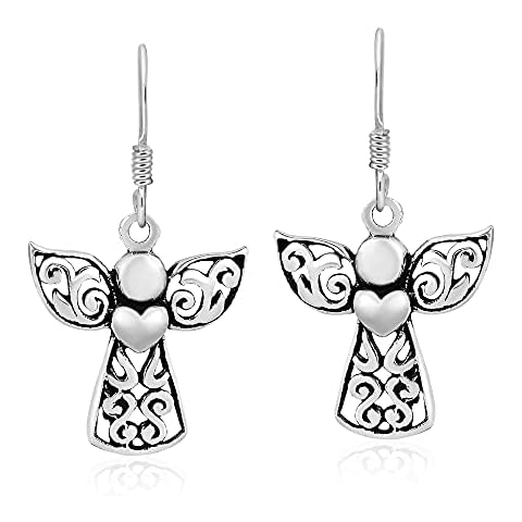 Guardian Angel .925 Silver Dangle Earrings Cover
