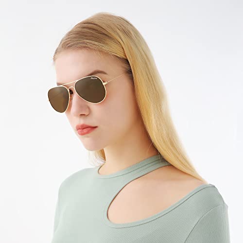 Image of grey jack Polarized Aviator Sunglasses lightweight Stylish Glasses for Men Women UV Protection S110102