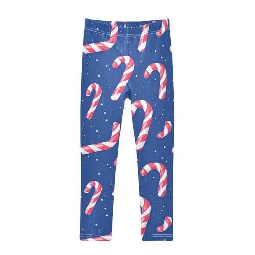 ZZKKO Girls Leggings Candy Cane Toddler Girls Clothes Leggings for Girls Toddler Girls Leggings 3-4T