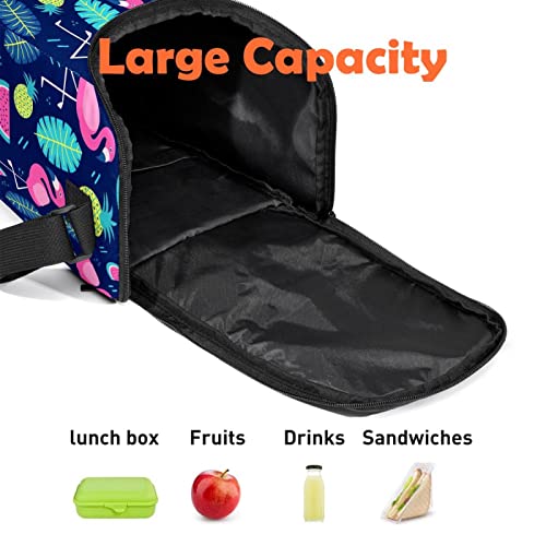 Bolsa de almuerzo impermeable con cremallera y flamencos 3