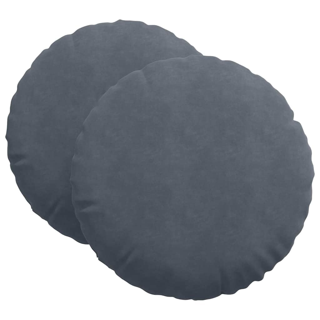 Juego de 2 cojines para el suelo, 80 x 29 cm, color gris oscuro