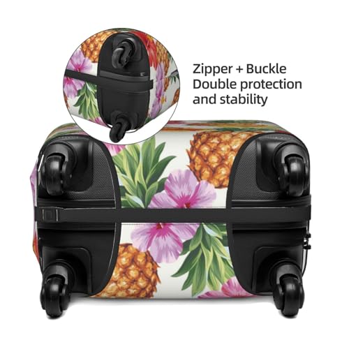 Travel Luggage Cover Protector - Hawaiian Pineapples Anti-Scratch Suitcase Covers Fits 18-32 Inch Luggage4