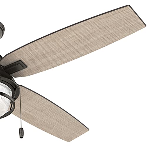 Hunter 52 inch Outdoor or Indoor Ceiling Fan with LED Light and Pull Chain - Bronze Rustic Ceiling Fan, Standard Mount, 4 Blades, For Patio, Porch, Garage, or Living Room - Ocala 59214, Noble Bronze - Image 11