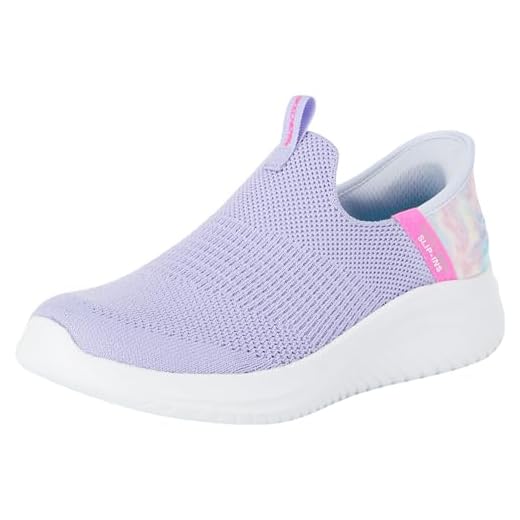 Skechers Tênis infantil unissex Ultra Flex 3.0-Colory Wild, Lavanda/Multi, 2 Little Kid