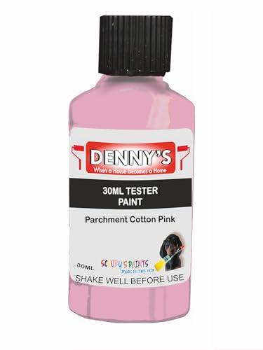 Premium Interior Wall & Furniture Chalk Paint – Parchment Cotton Pink – Rich Matt Finish, Durable & Washable, Low Odour, Ideal for Living Rooms, Bedrooms & Hallways (30ML Tester Bottle)