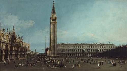 Toile murale la place Saint-Marc de Canaletto 60x90cm pour habiller un grand mur vide