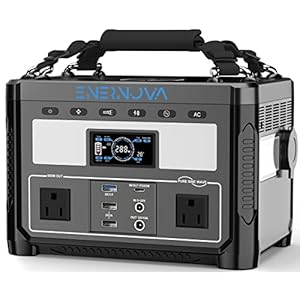 ETA Portable Power Station 600W, 288Wh LiFePO4 Battery/Recharge from 0-80% in 50 Min., 2 Up to 600W AC Outlets, Solar Generator (Solar Panel Optional) for Outdoor Camping/RVs/Home Use