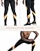 ZERAOKE Men’S Compression Pants Long Leggings Stretch Quick Dry Athletic Tights,Men Workout Running Sports Base Layer-Black and Orange-S