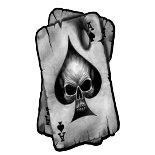 Stickers Halloween - Autocollants pour voiture - Motif tête de mort - Motif as de pique et style zombie, autocollants décoratifs pour casque de moto,...