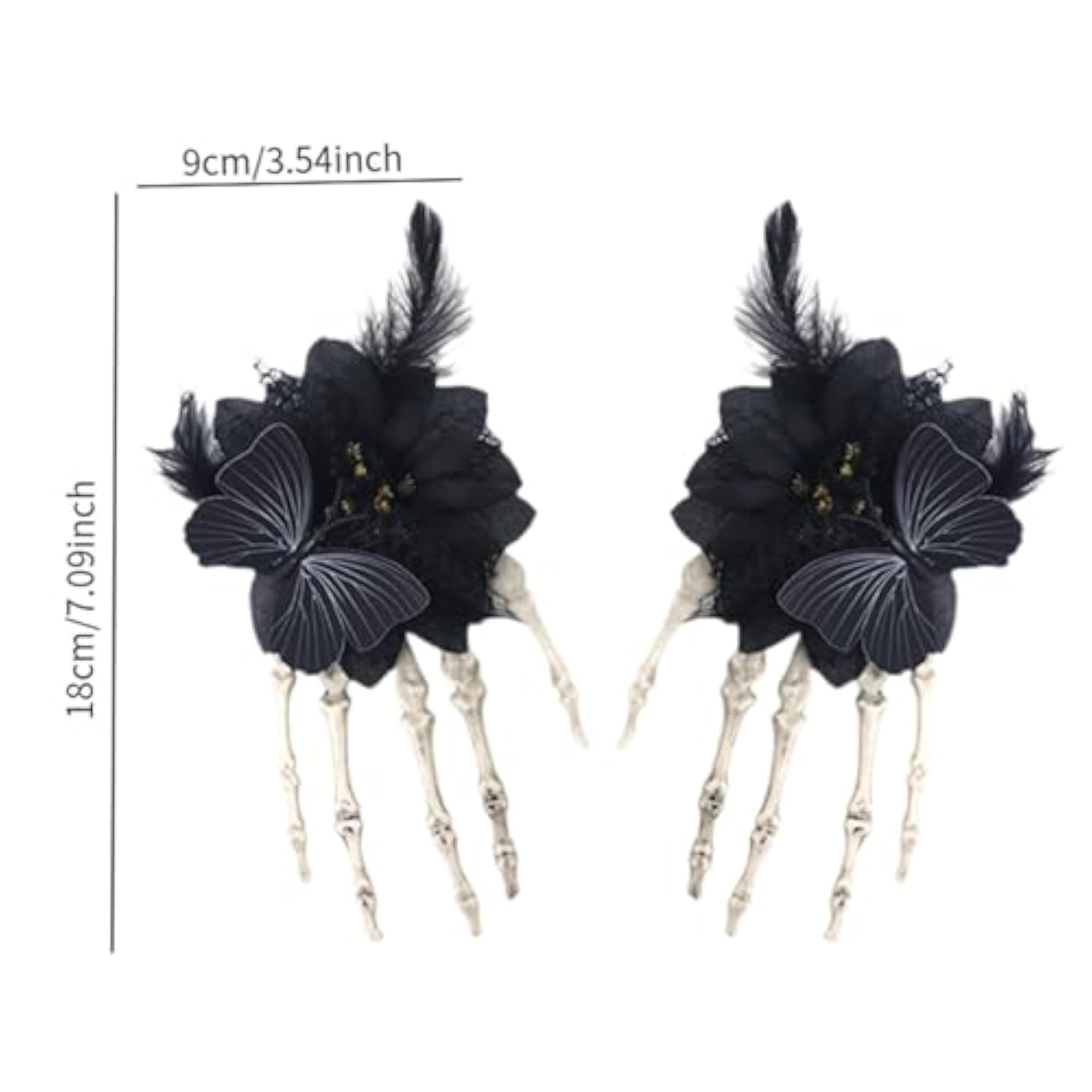 2 Pieces Halloween Hands Hair Clips for Party Cosplay