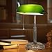 NISSAFORS Bankers Lamp, Green Desk Lamp with Pull Switch, Vintage Table Lamps for Home Office, Library, Piano (Green)