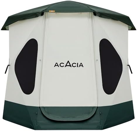 ACACIA Camping Tent, Pop Up Camping Tent With 8 Windows And Footprint Waterproof Windproof Easy Setup Hub Tent For Family Camping Hiking And Glamping