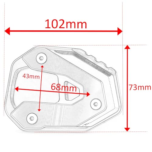 Support latéral pour moto NC 750 X DCT 2021-2023 extension de béquille