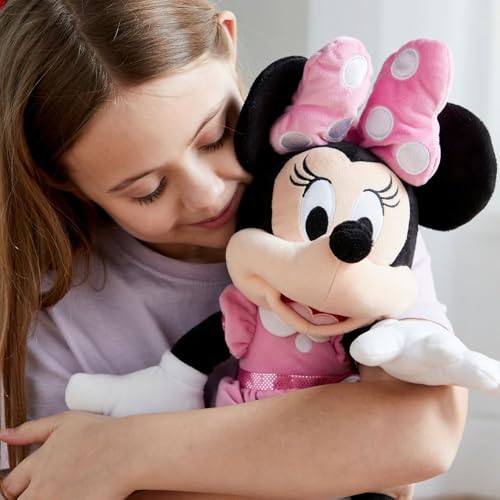 image for Disney Store Official Minnie Mouse Pink Dress Medium Soft Toy for Kids