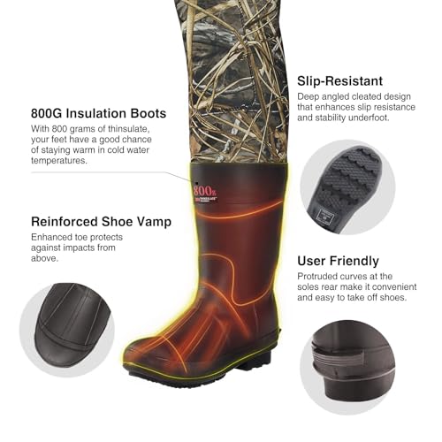 Image of TIDEWE Chest Hunting Waders for Men, Waterproof Neoprene Waders