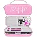 BOVKE Carrying Case for 3M Littmann Classic III, Lightweight II S.E, Cardiology IV Diagnostic, MDF Acoustica Deluxe Stethascopes - Extra Room for Taylor Percussion Reflex Hammer and Penlight, Pink